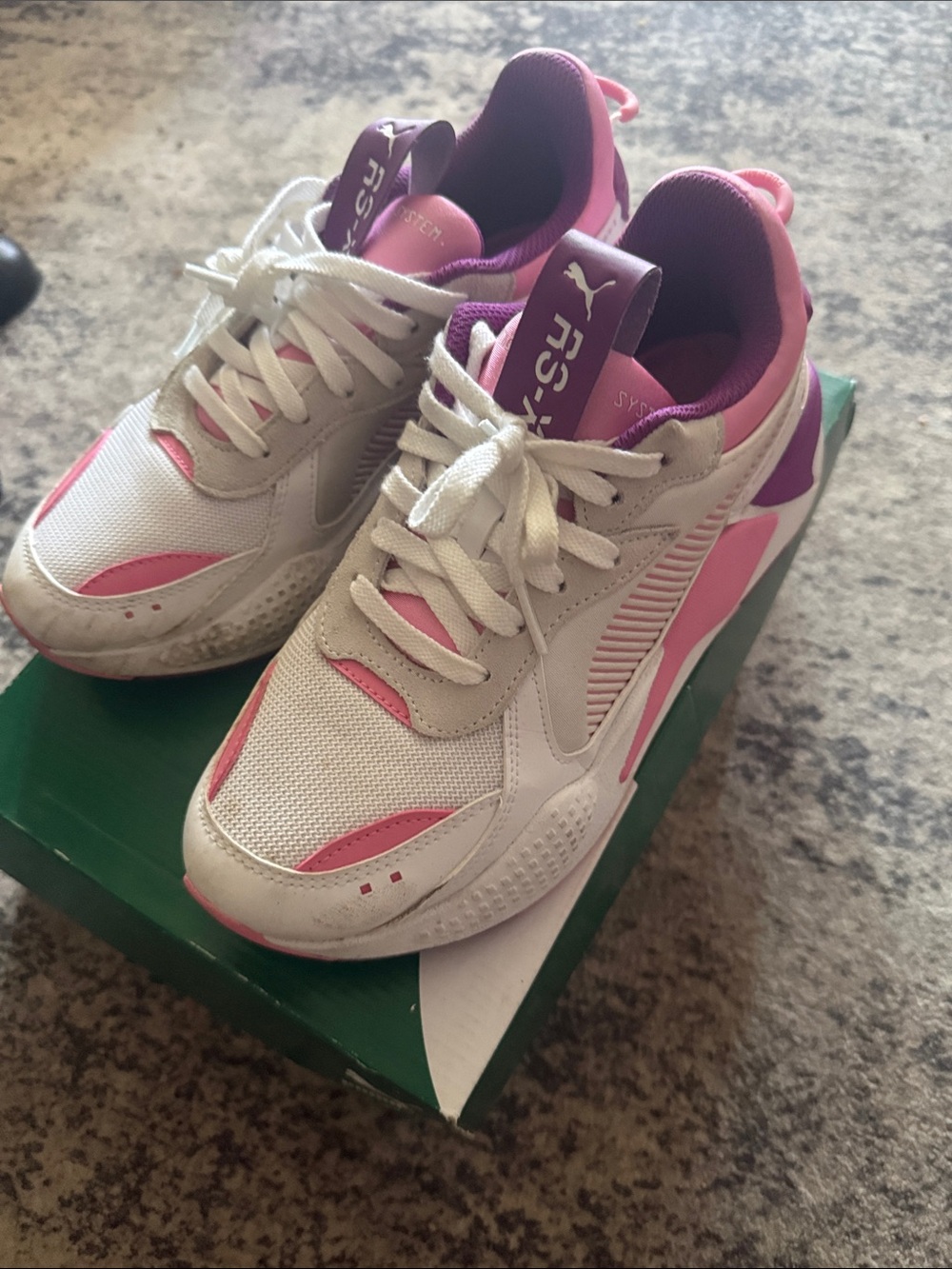 Puma White Pink Purple Women's Sneakers